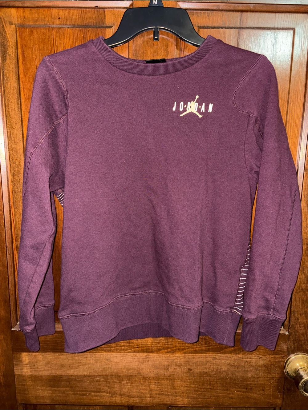 Jordan Youth Crewneck Sweater in Deep Plum